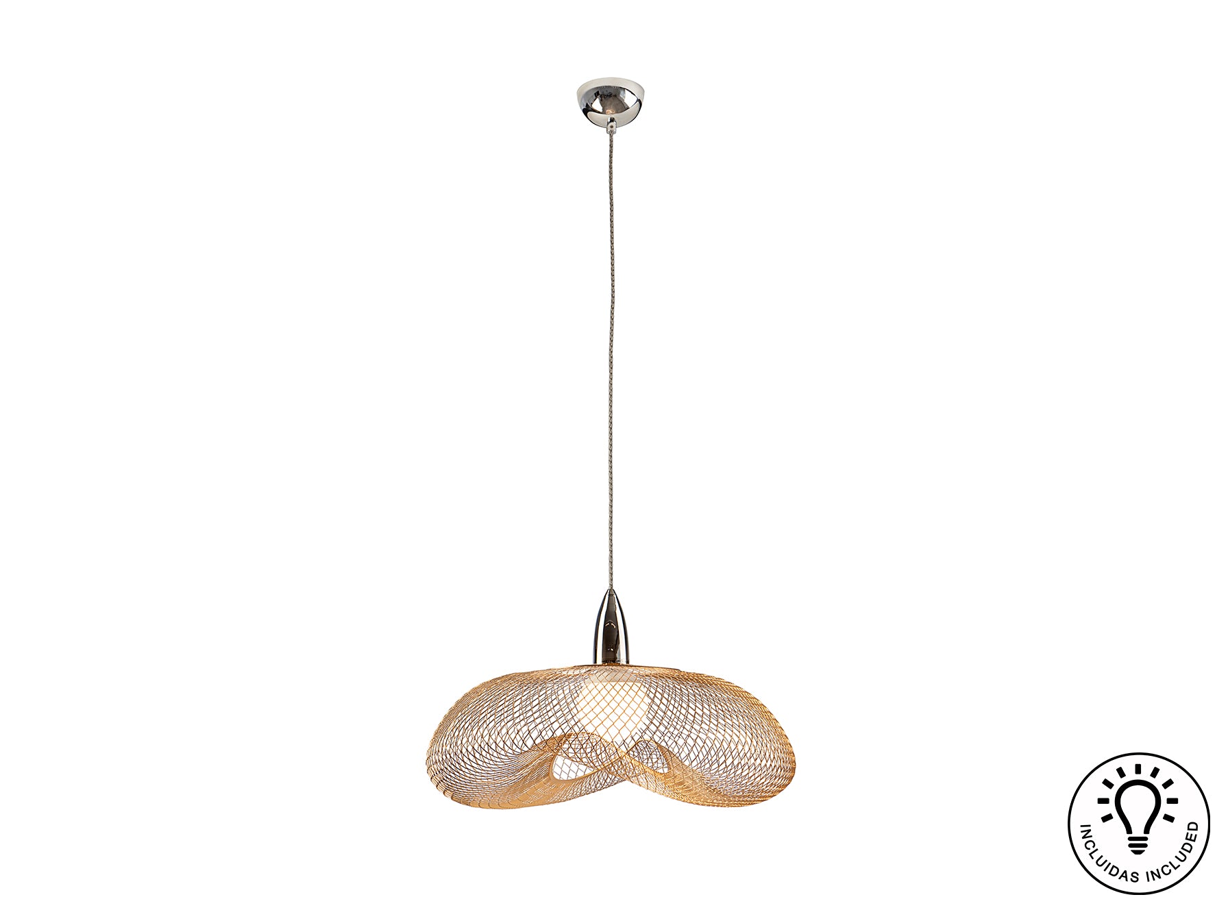 Lámpara Moderna Cromo Oro - Schuller Forma | luzguru.com