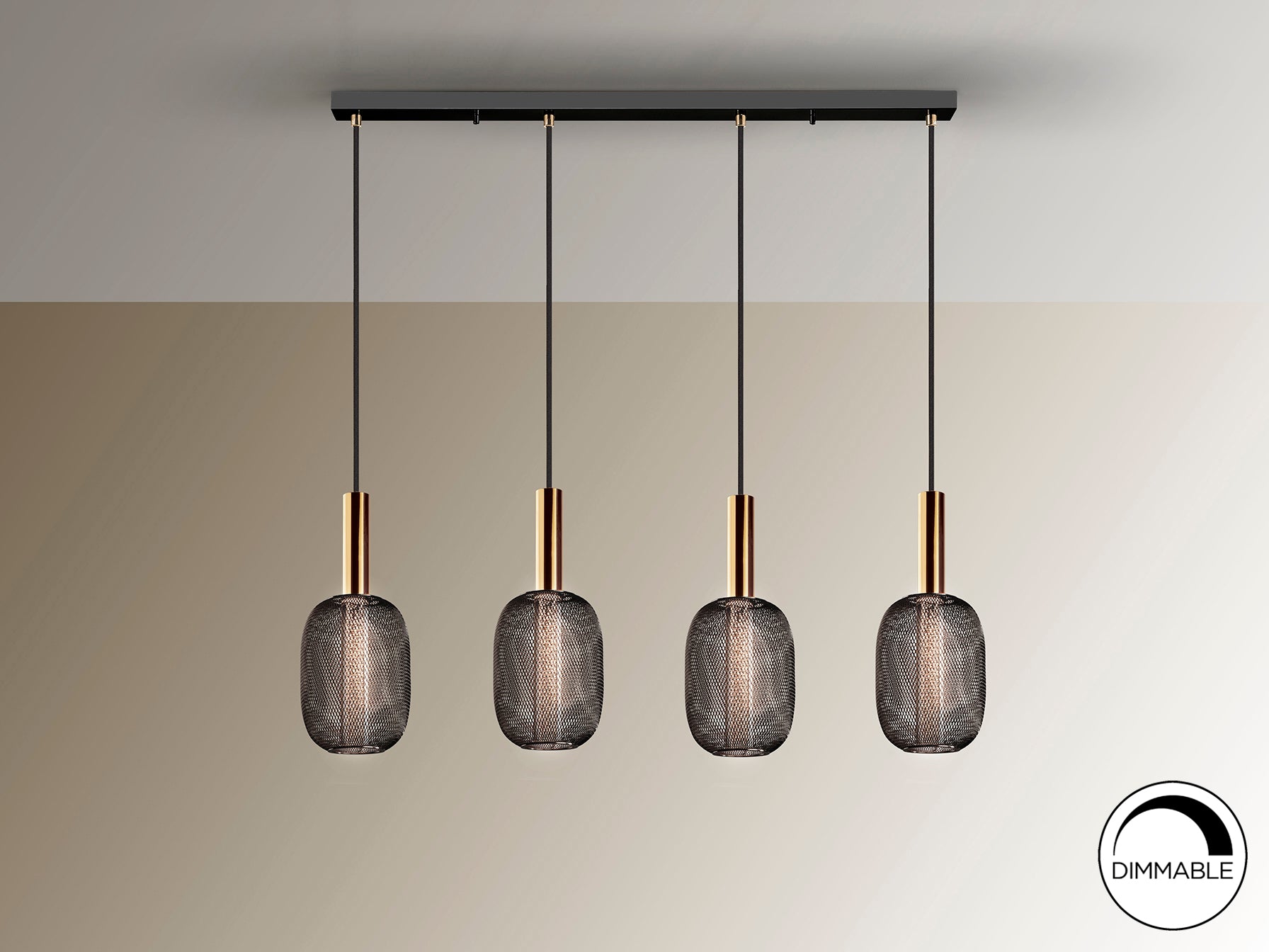 Lámpara de Techo LED Moderna Oro Negro - Schuller Micrón | luzguru.com