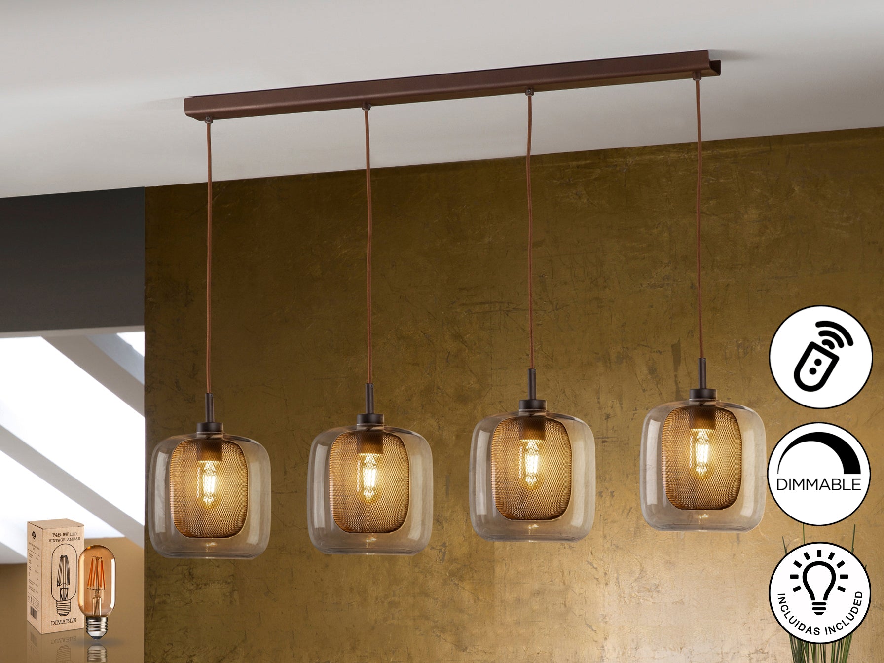 Lámpara de Techo Fox Chocolate - Schuller - Calidad Premium | luzguru.com