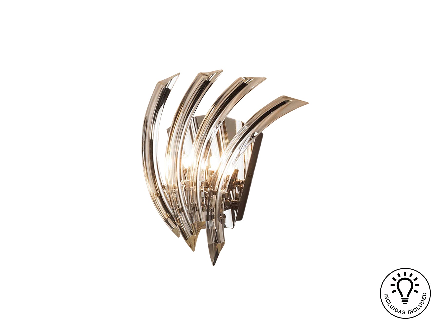 Aplique de Pared Schuller Eloise - Cromado y Cristal | luzguru.com