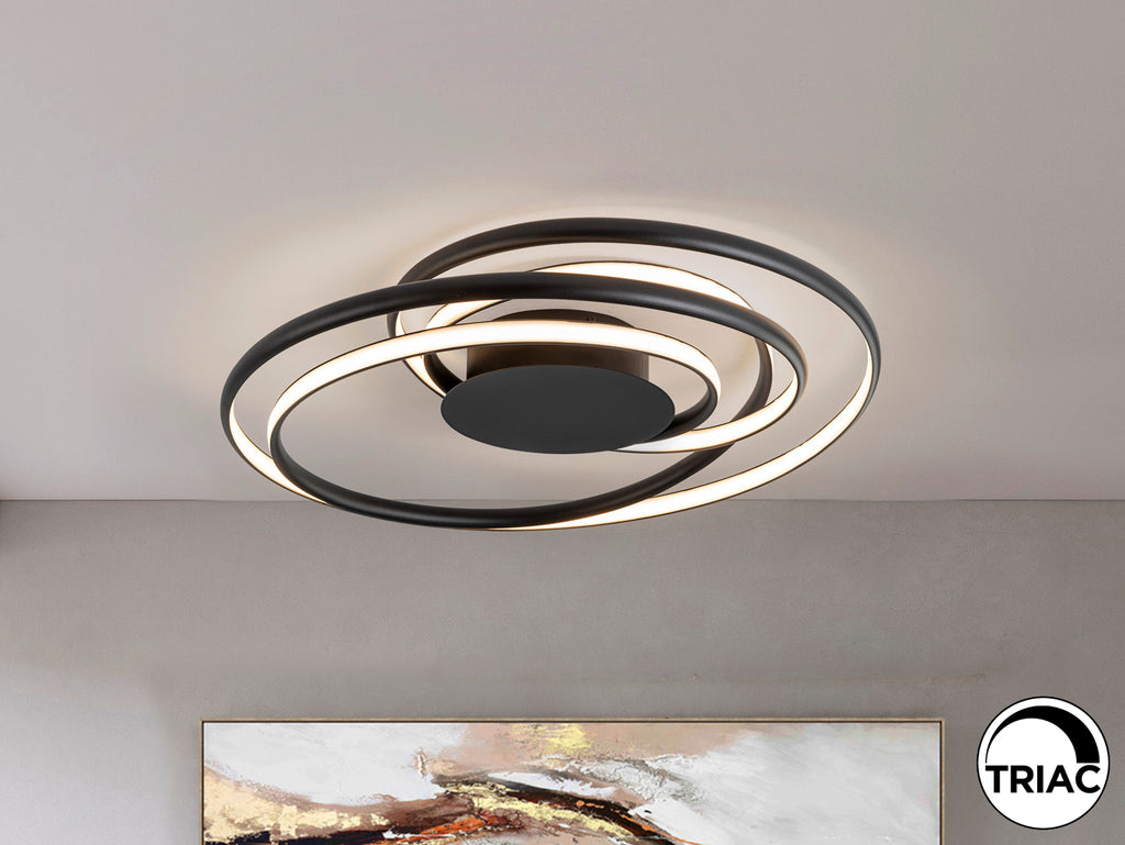 Plafón LED Negro Schuller Danza - Diseño Moderno | luzguru.com