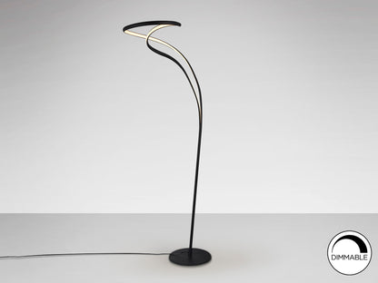 Lámpara de Pie Negra Moderna - Schuller Danza | luzguru.com