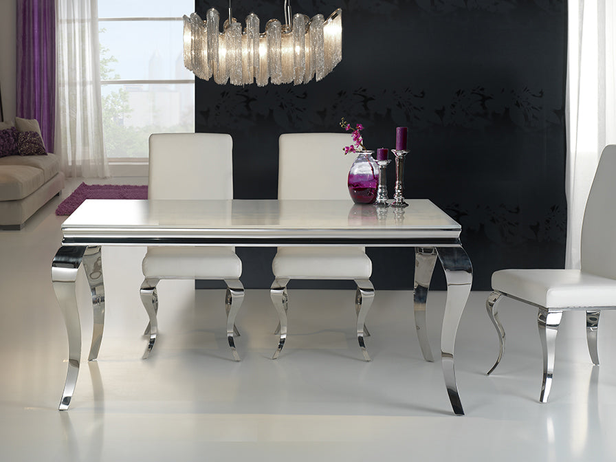 Mesa Comedor Moderna Acero Inoxidable - Schuller Barroque | luzguru.com