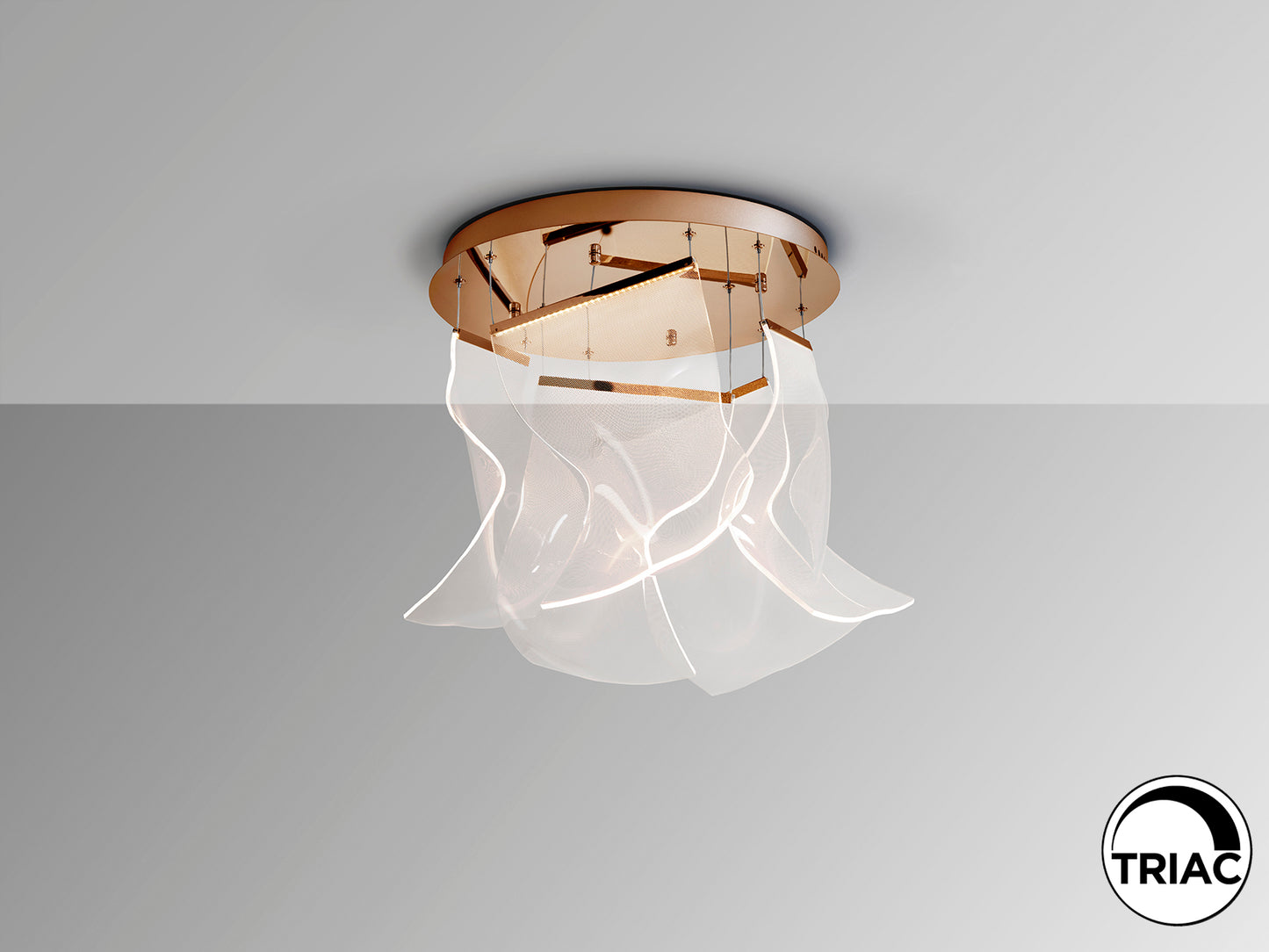 Lámpara Moderna Oro Rosa - Schuller Velos | luzguru.com