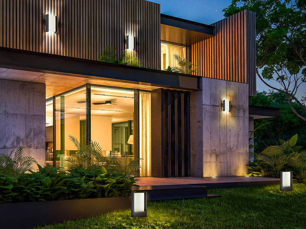 Aplique Exterior Schuller Matia - Iluminación Gris IP65 | luzguru.com