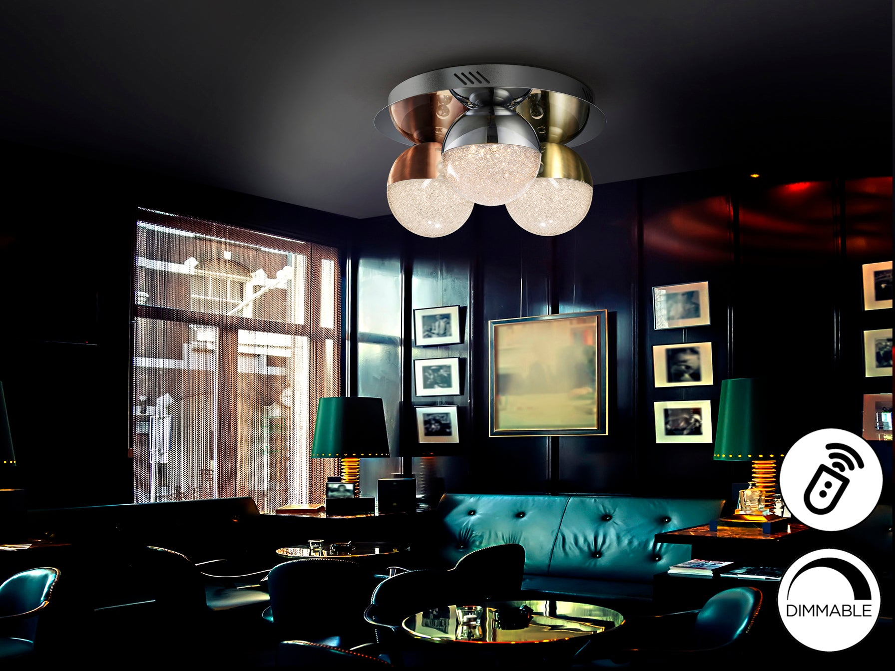 Plafón LED Schuller Sphere 794025D - Cromo, Latón, Cobre - luzguru.com