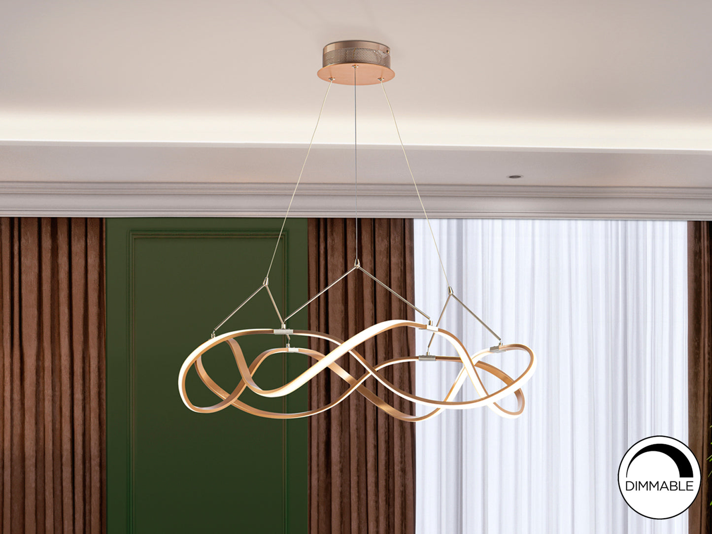 Lámpara LED Moderna Oro Rosa - Schuller Molly | luzguru.com