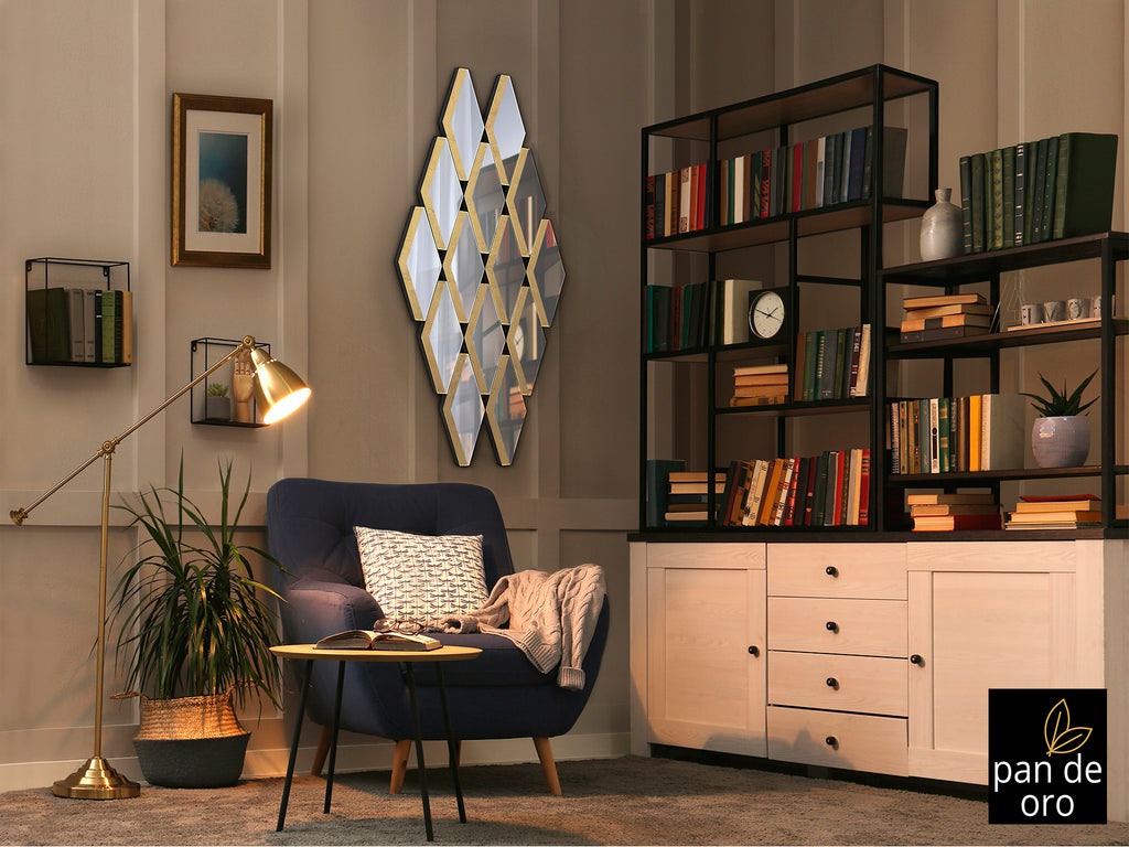 Espejo Romulo Pan de Oro - Schuller - Calidad Premium | luzguru.com