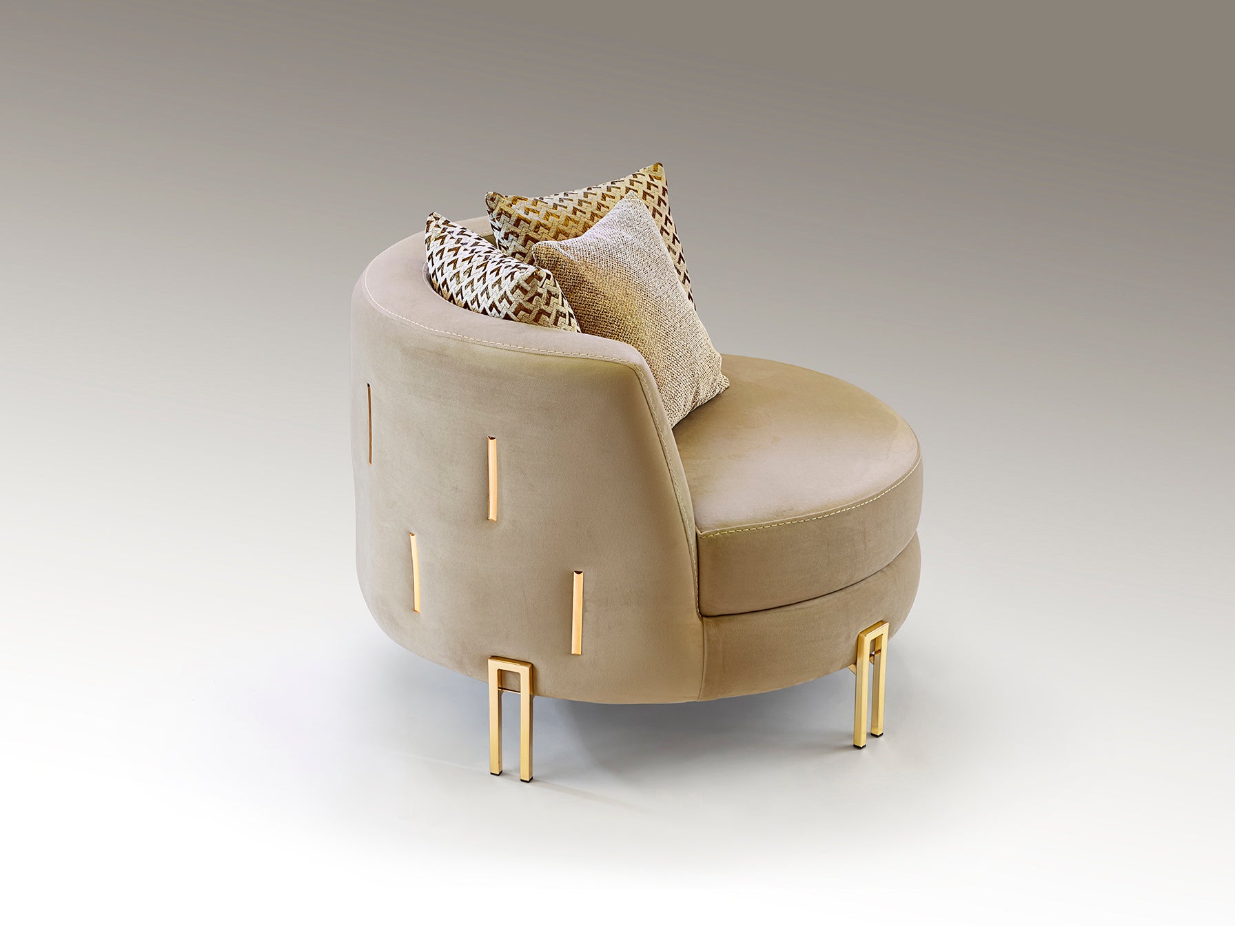 Sillón Viena Beige y Dorado - Schuller - Máxima Calidad | luzguru.com