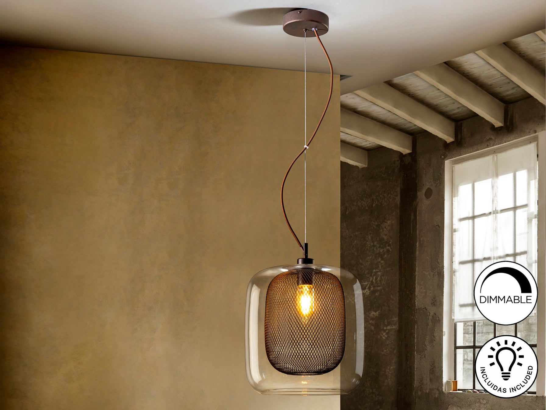 Lámpara de Techo Schuller Fox Chocolate - Iluminación Premium | luzguru.com