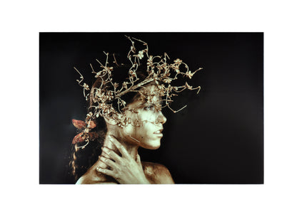 Schuller 748472 - FOTO ·MUJER DORADA· 150x100 - Fotografía impresa en cristal - luzguru.com