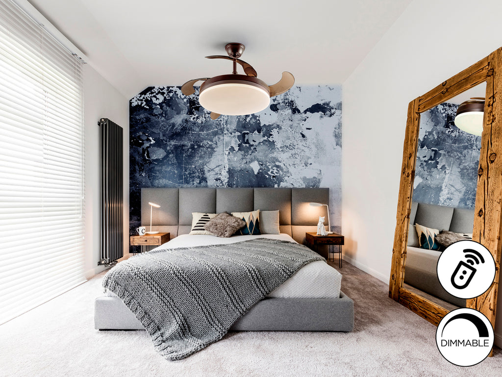 Ventilador Techo Schuller Vento Marrón -  Luz Regulable | luzguru.com