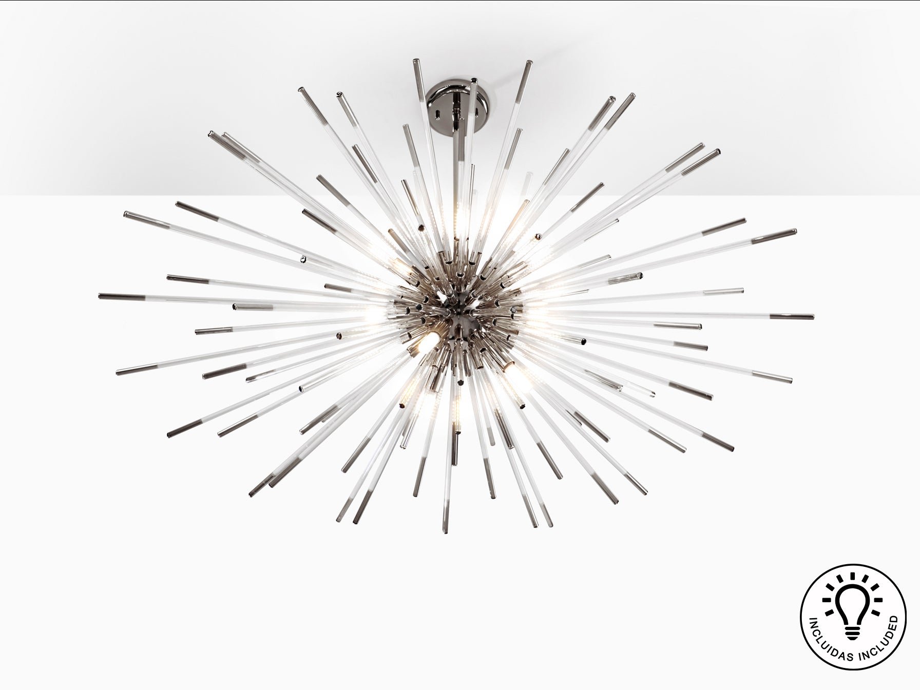 Lámpara Moderna Cromada Schuller - Evasión 9 Luces | luzguru.com