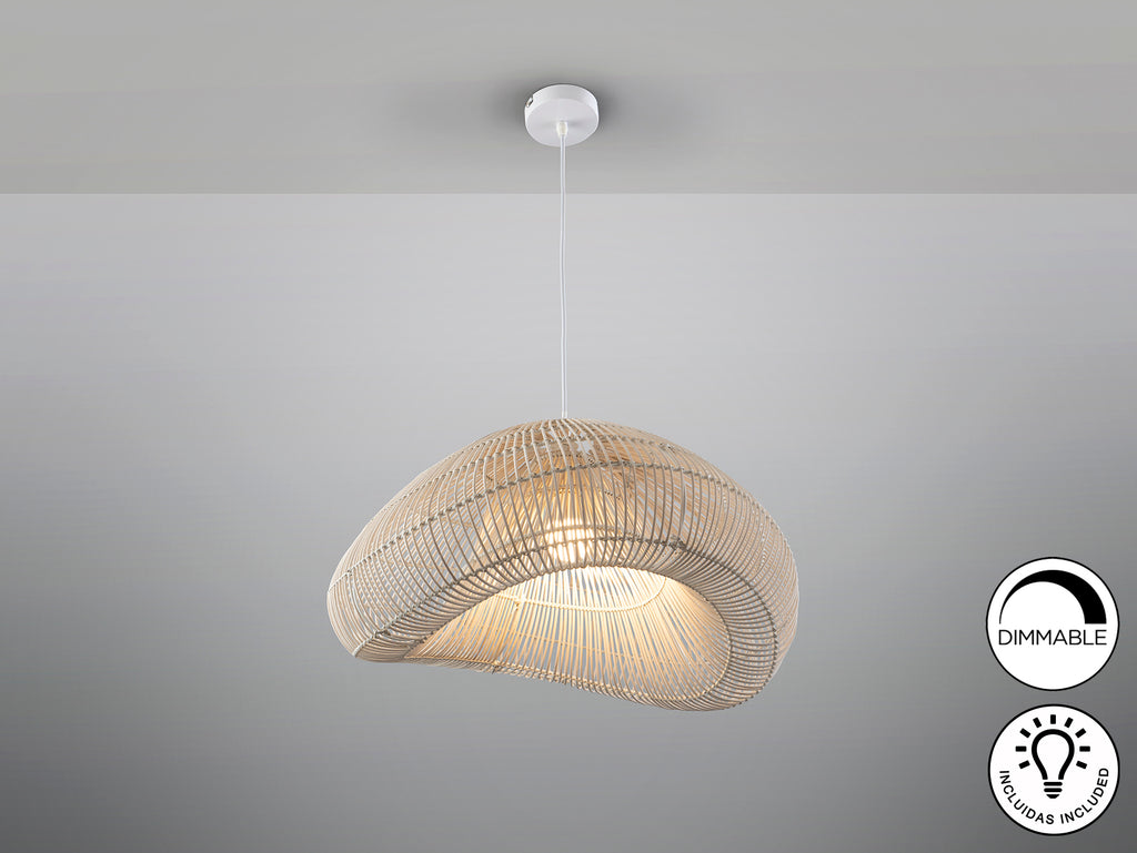 Lámpara Ratán Schuller Sabah - Iluminación elegante para tu hogar | luzguru.com