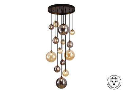 Lámpara Techo Moderna Negro y Latón - Schuller Dark | luzguru.com