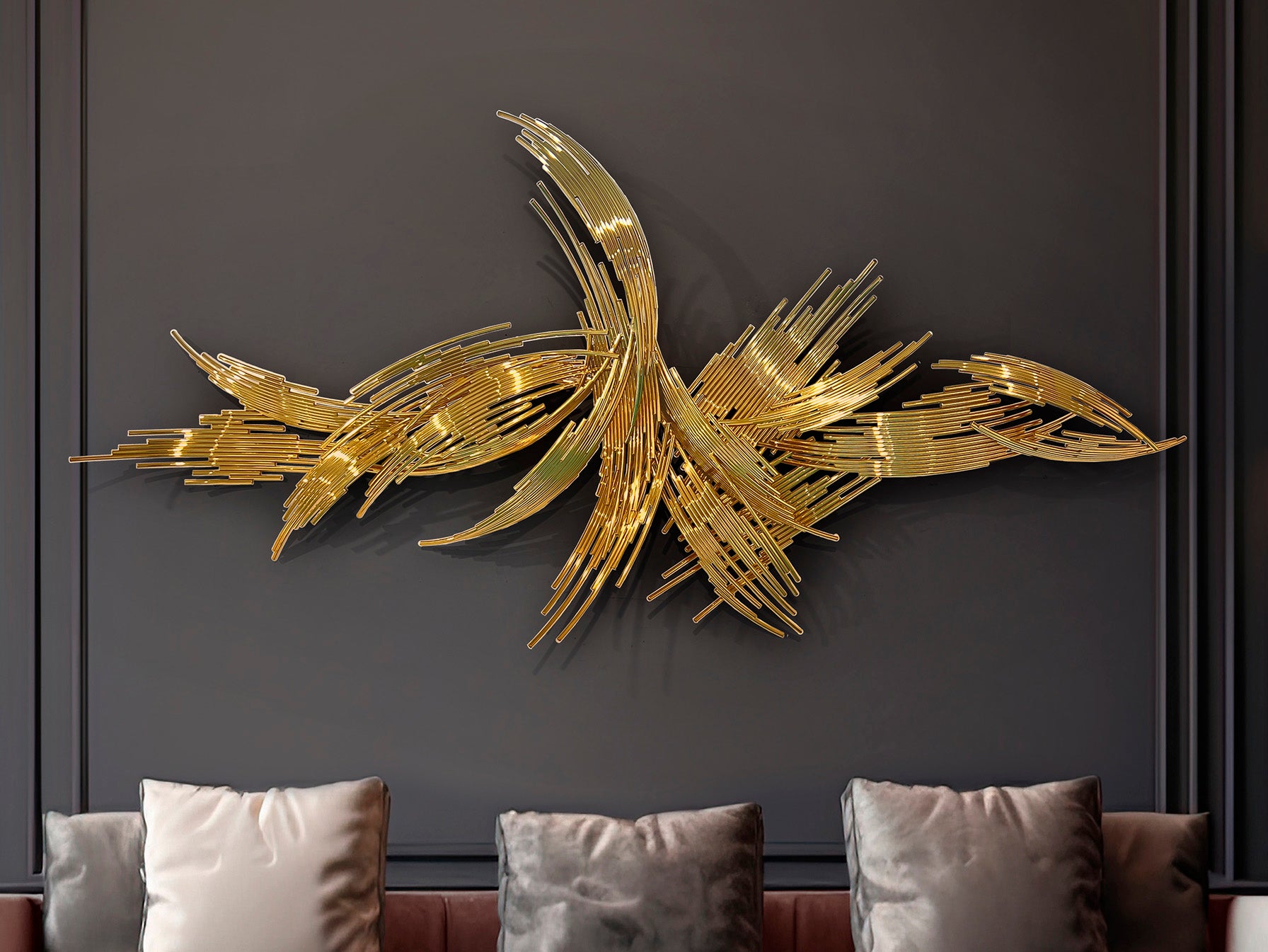 Schuller 619158 - Escultura de Pared Odisea Dorado - luzguru.com