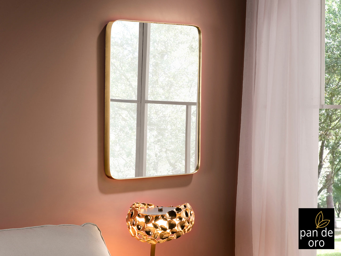 Espejo Schuller Orio - Diseño Elegante en Pan de Oro | luzguru.com