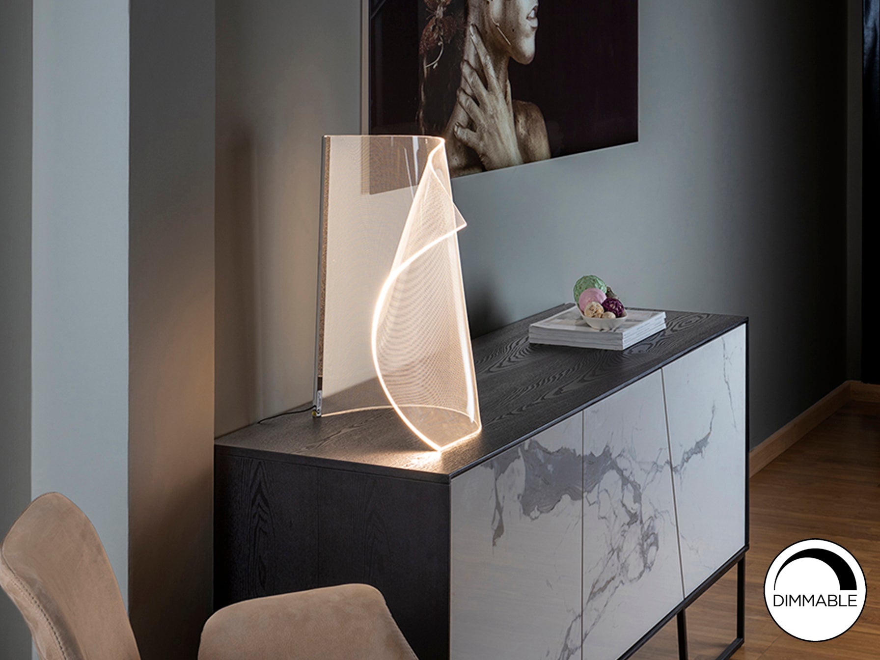 Lámpara Sobremesa Cromada Schuller Velos - Iluminación Moderna | luzguru.com