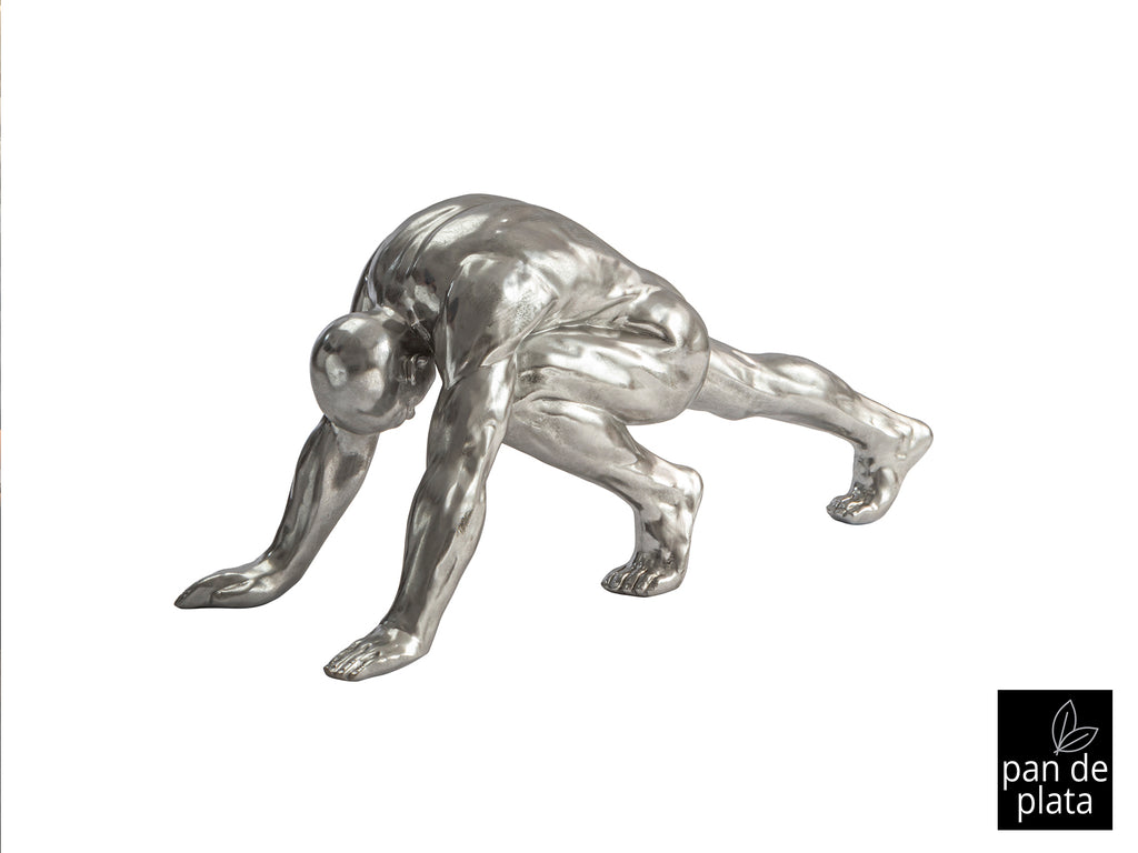 Figura Decorativa Asana Plata - Schuller - Calidad Premium | luzguru.com