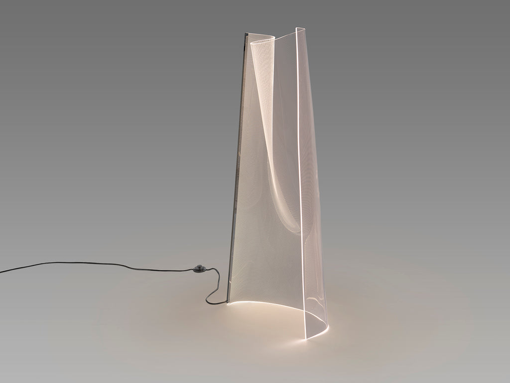 Lámpara Pie Moderna Cromada Schuller Velos - luzguru.com