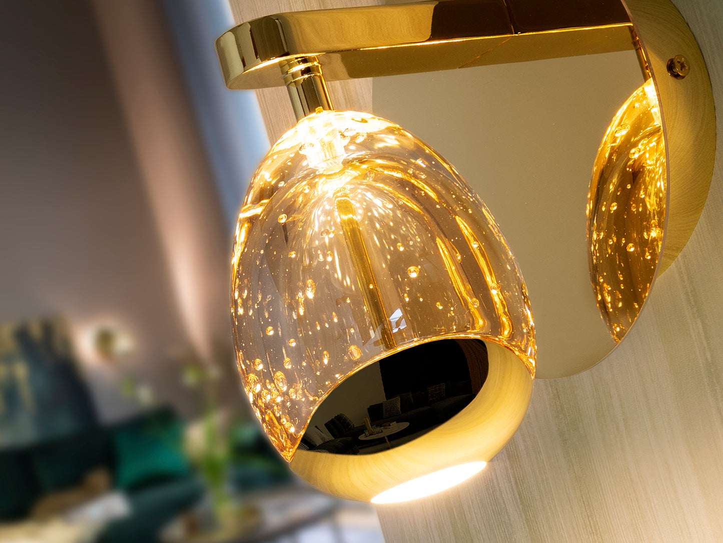 Aplique de Pared Dorado ROCIO - Schuller - Calidad Premium | luzguru.com