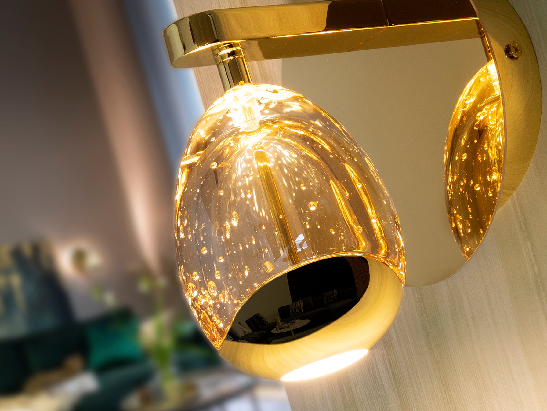 Aplique de Pared Dorado ROCIO - Schuller - Calidad Premium | luzguru.com