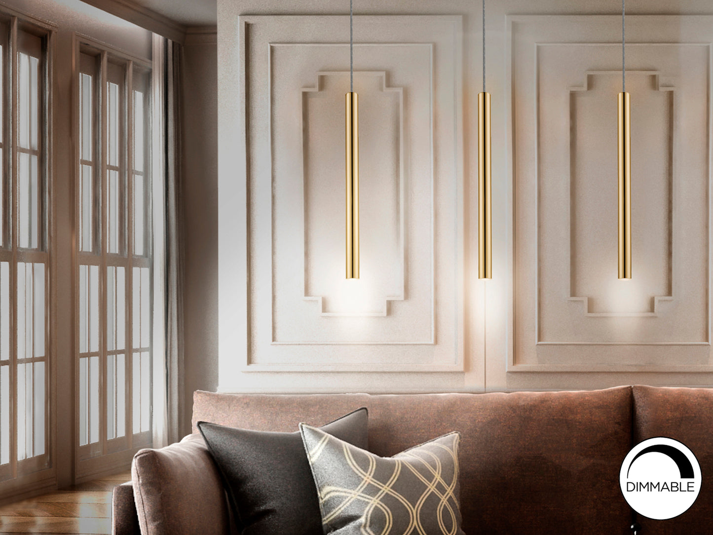 Lámpara LED Moderna Oro - Schuller Varas | luzguru.com