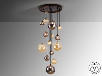 Lámpara Techo Moderna Negro y Latón - Schuller Dark | luzguru.com