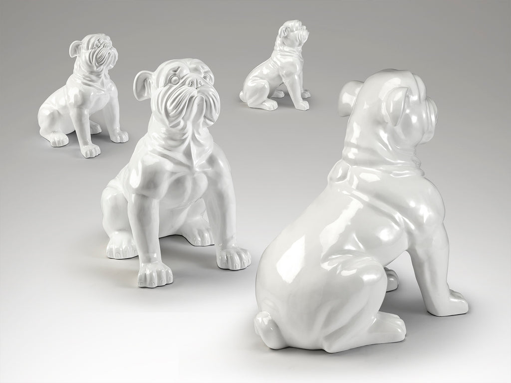 Figura Bulldog Grande Blanca - Schuller White Bulldog | luzguru.com