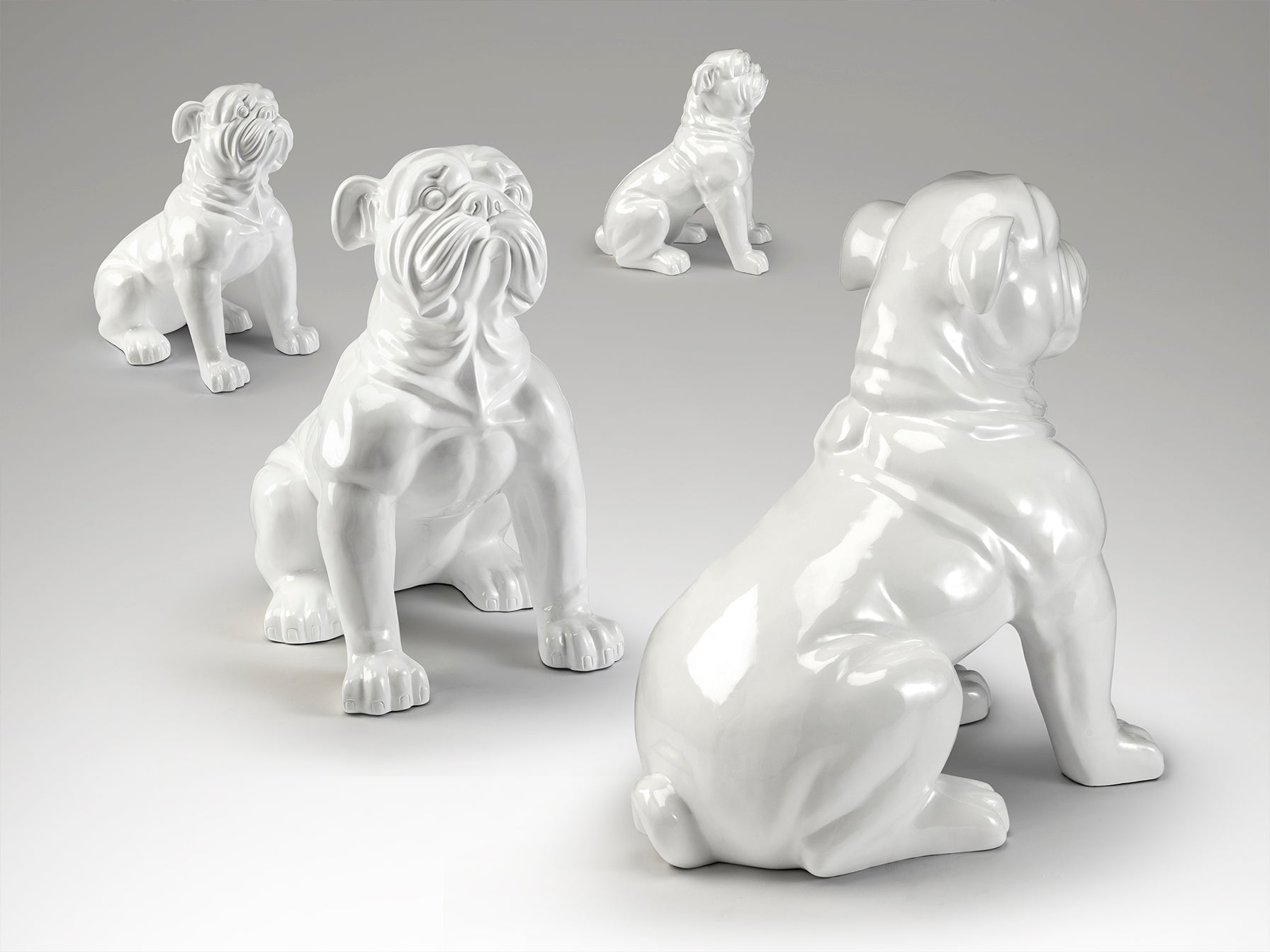 Figura Bulldog Grande Blanca - Schuller White Bulldog | luzguru.com