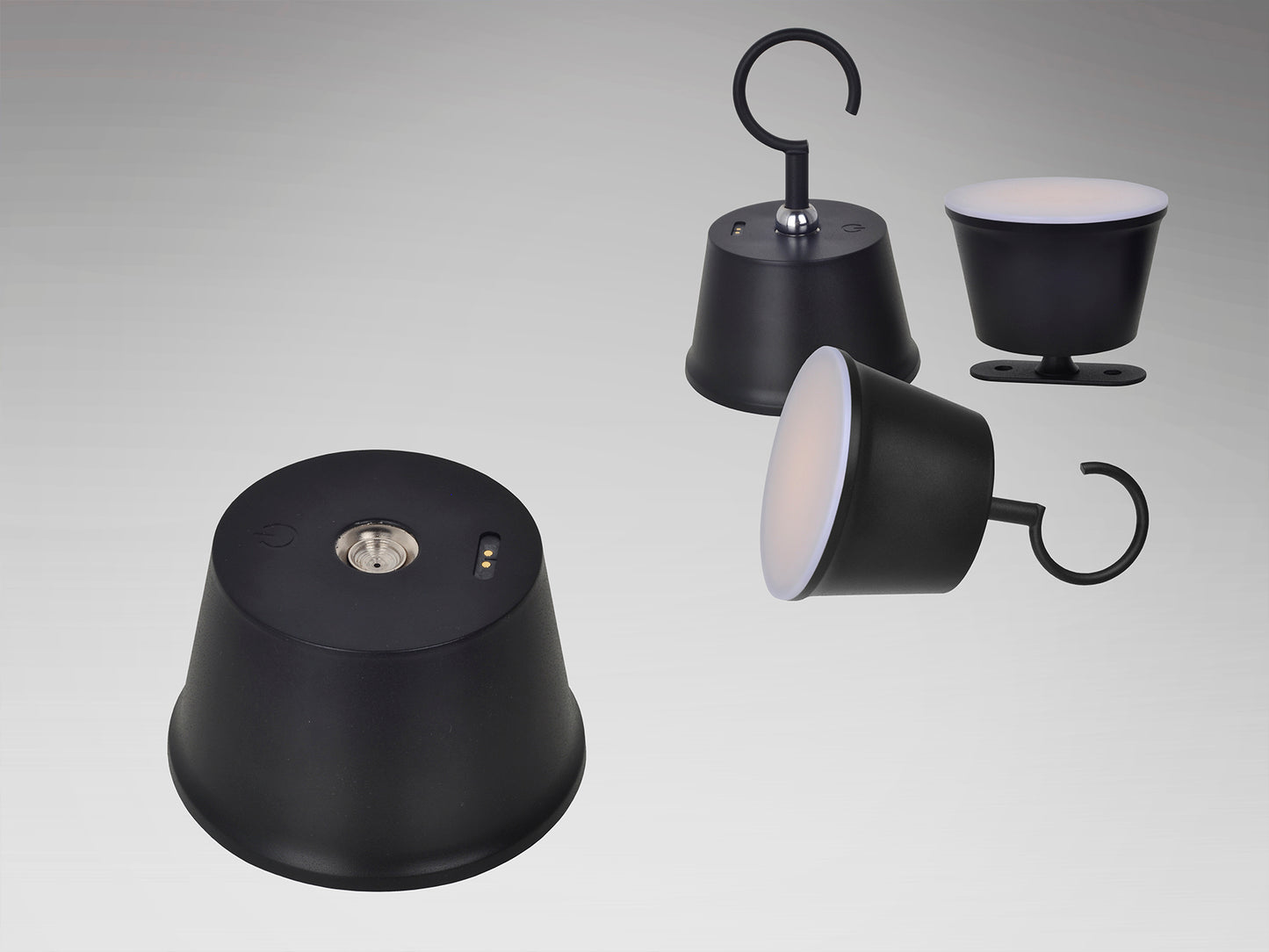 Sobremesa LED Negra Schuller Cuco - Iluminación Exterior | luzguru.com