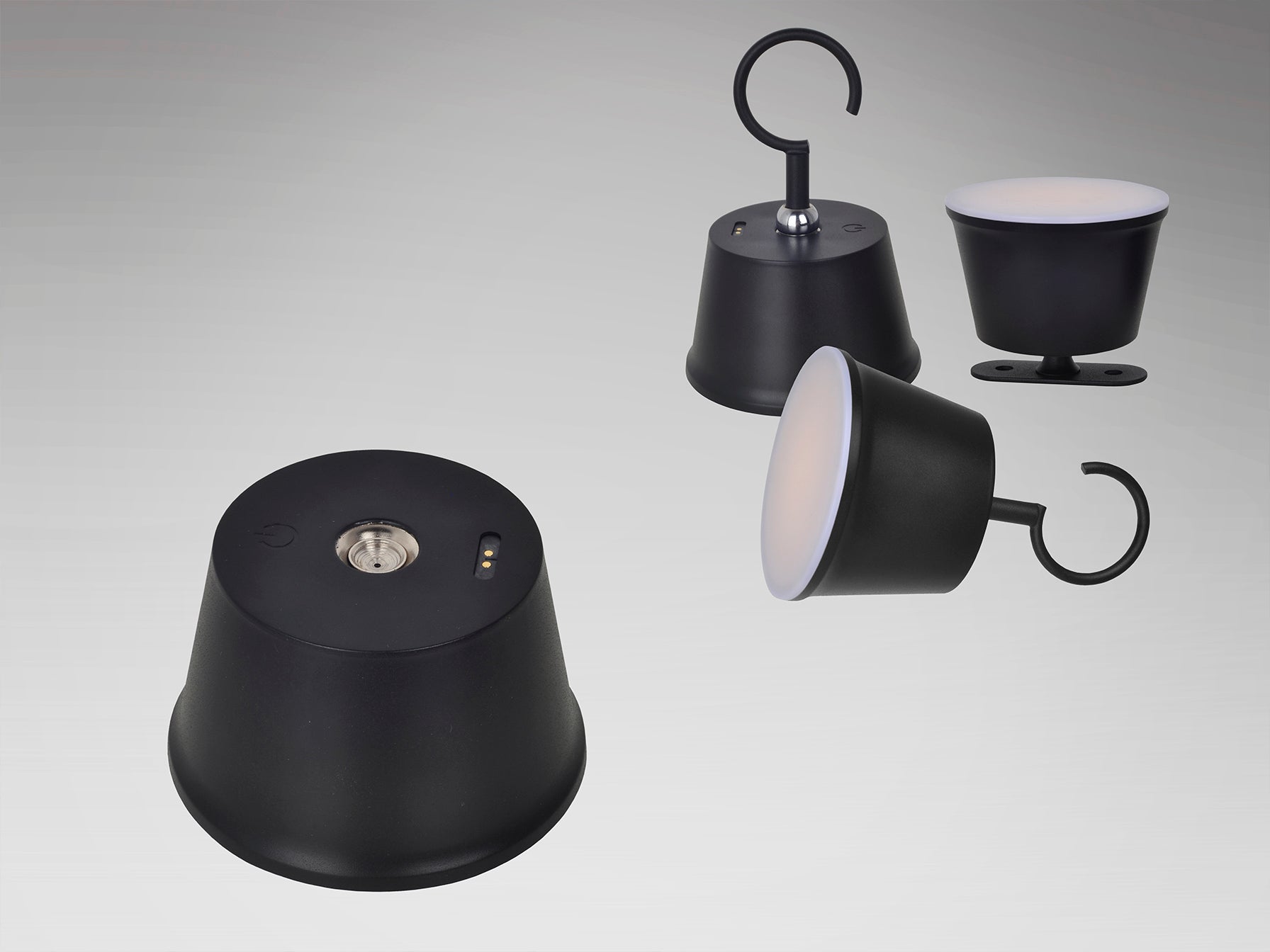 Sobremesa LED Negra Schuller Cuco - Iluminación Exterior | luzguru.com