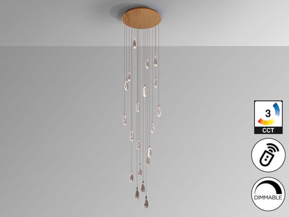 Lámpara Lágrimas 20 Luces Oro Rosa Regulable - Schuller - 452274 - Vista 7