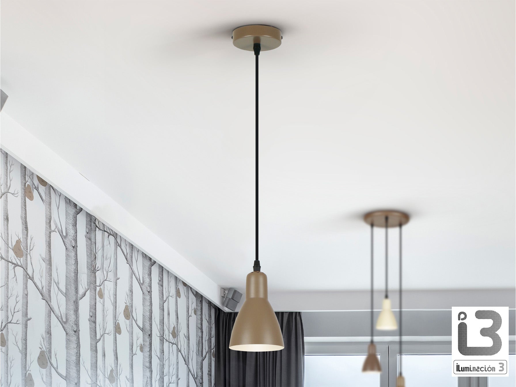 Lámpara Regulable Afra 1 Luz Marrón - Schuller - 13209 - Vista 1