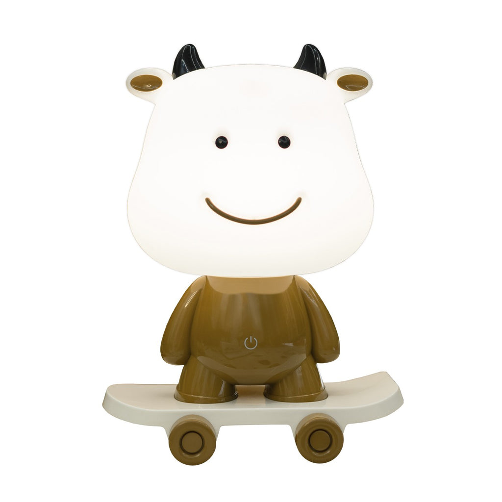 Lámpara sobremesa infantil vaca marrón LED regulable ALEMAR - Vista principal