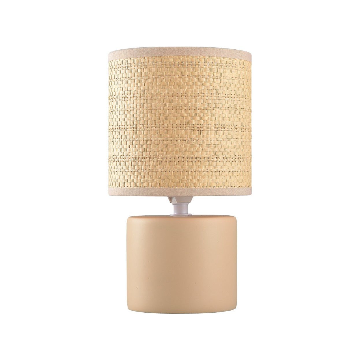 Lámpara sobremesa Malia arena natural ALEMAR con pantalla de tela - Vista principal
