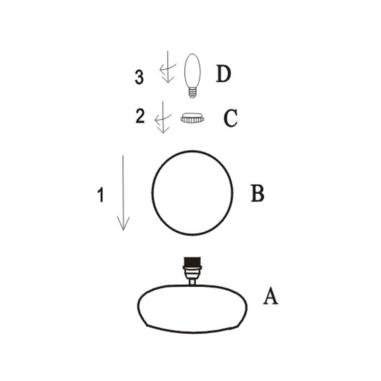 Lámpara sobremesa Nido arena opal ALEMAR en detalle de base y bola opal