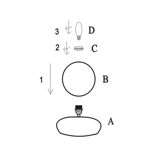 Lámpara sobremesa Nido arena opal ALEMAR en detalle de base y bola opal