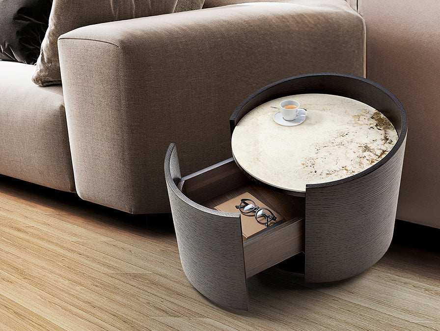 Mesita de Noche Iza Redonda Negro - Schuller - 411882 - Vista 2