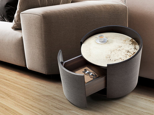 Mesita de Noche Iza Redonda Negro - Schuller - 411882 - Vista 2