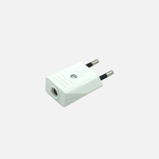 Clavija Retráctil Eco Mod5 2P+T 10A 230V Blanca Fabrilamp - Vista frontal principal en fondo blanco | LuzGurú