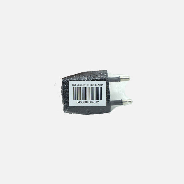 Clavija Retráctil Eco Mod5 10A 230V Negro Fabrilamp encendida con proyección de luz y ambiente | LuzGurú