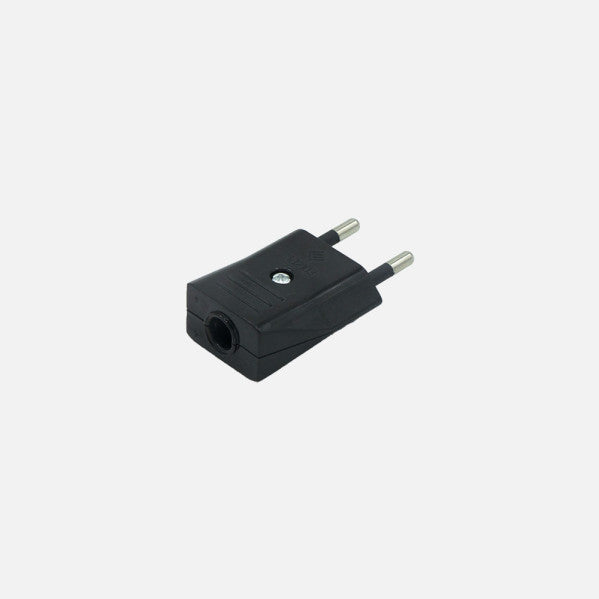 Clavija Retráctil Eco Mod5 10A 230V Negro Fabrilamp - Vista frontal principal en fondo blanco | LuzGurú