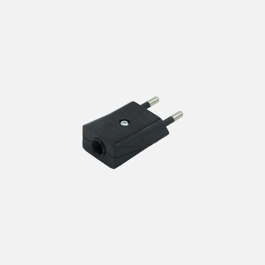 Clavija Retráctil Eco Mod5 10A 230V Negro Fabrilamp - Vista frontal principal en fondo blanco | LuzGurú