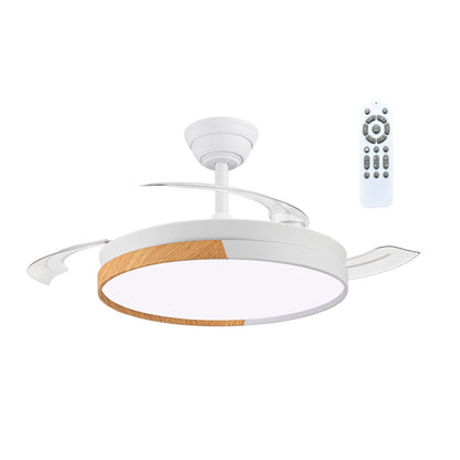 Ventilador de Techo con Luz Ecoro Blanco 48W Aspas Retráctiles CristalRecord - vista principal | CristalRecord