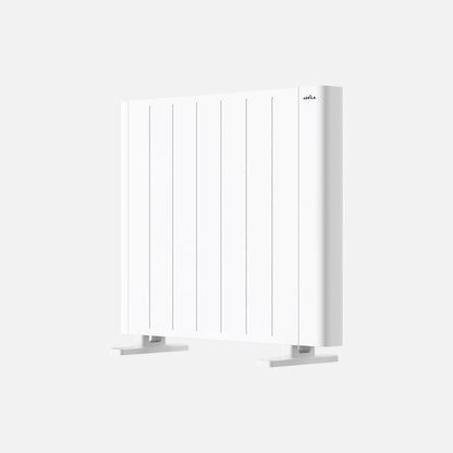 Emisor térmico fabricado en metal y aluminio color blanco