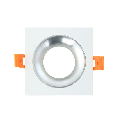 Foco empotrable Anou fabricado en aluminio color blanco y cromo