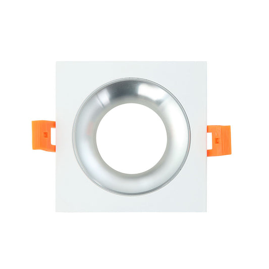 Foco empotrable Anou fabricado en aluminio color blanco y cromo