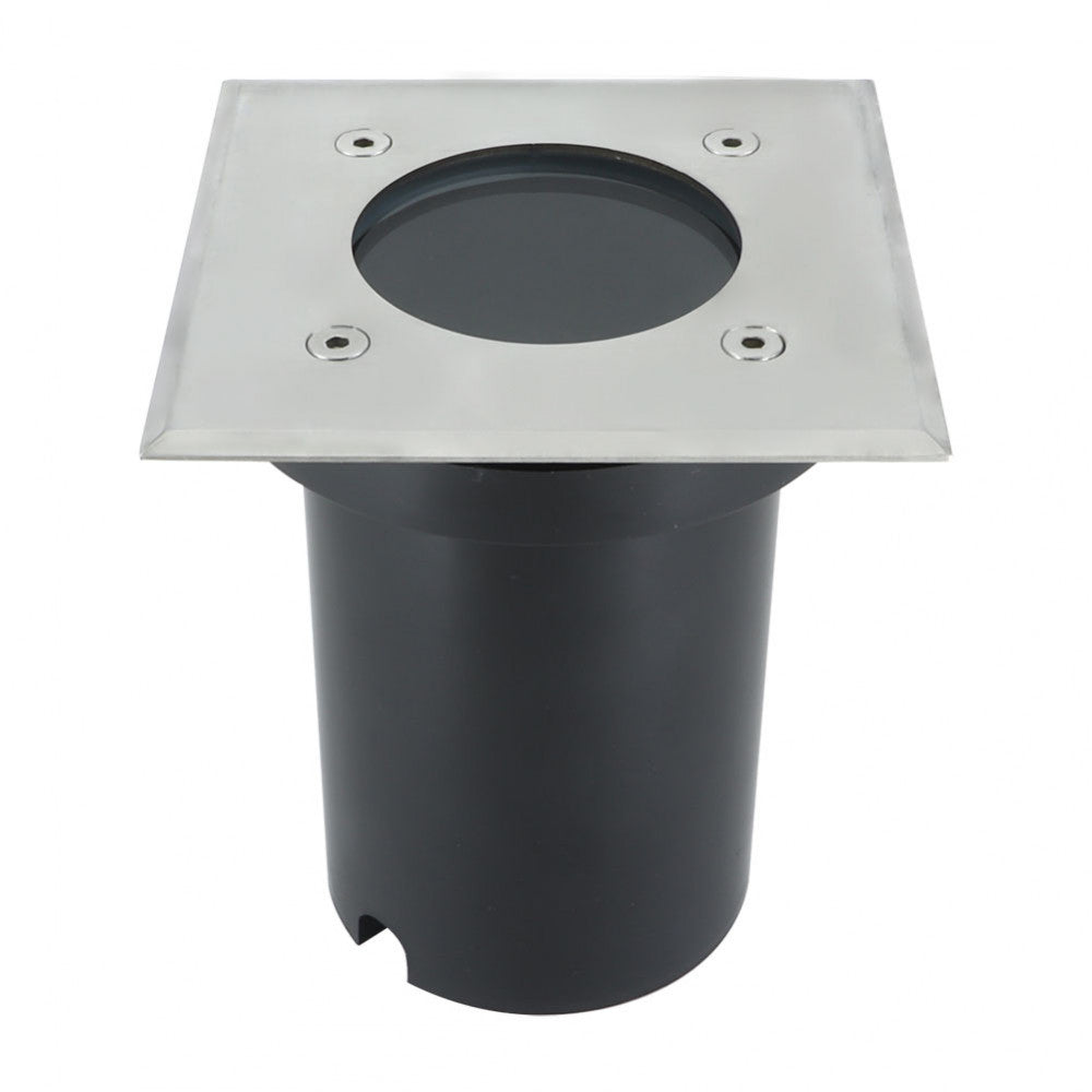 Empotrable suelo exterior Fabrilamp / Abrila, foco cuadrado níquel, ref. 17109CU11