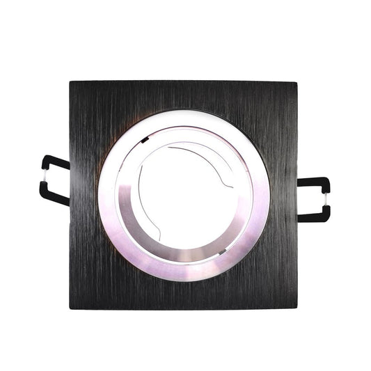 Foco Helium fabricado en Aluminio color Negro e Inox